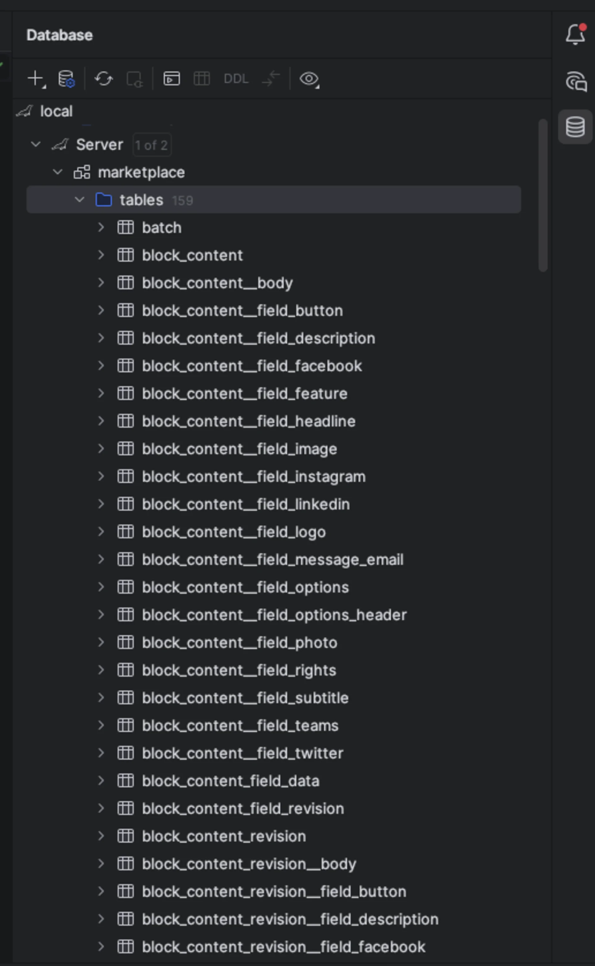 Database general phpstorm
