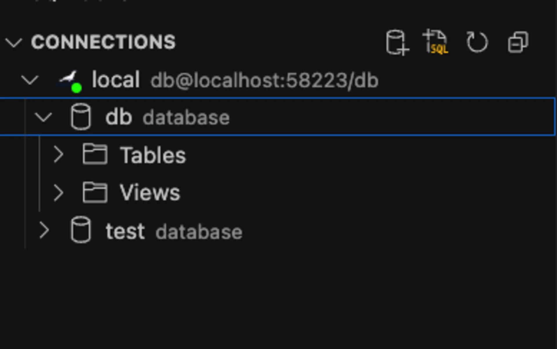 Tabla local in vscode